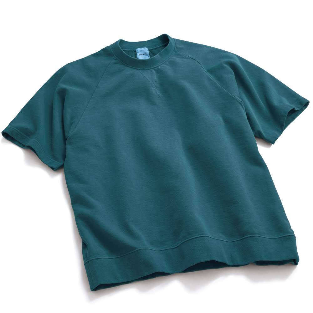 硫化染めミニ裏毛･半袖スウェットシャツ