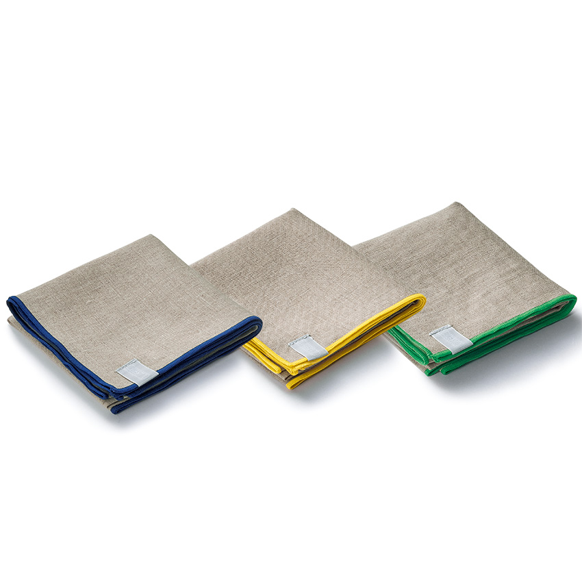 リネンハンカチ／ギフトボックス付き4色セット