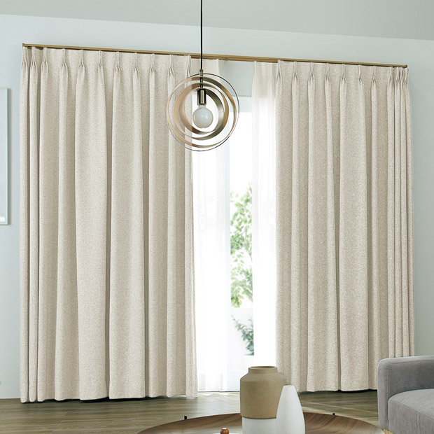 抗菌防臭ドレープカーテン2枚組／クバール