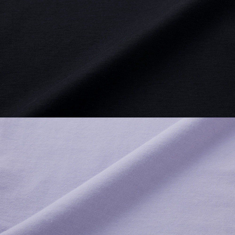 ベントクールハイネック七分袖チュニックTシャツ／2色セット