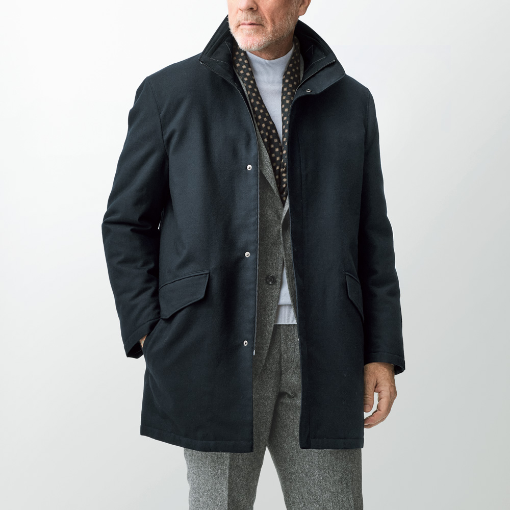 尾州ウール混 中わた入り･軽やかコート