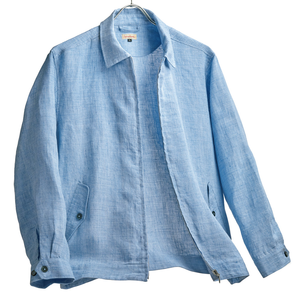 柔らかウォッシュドリネン・軽快ブルゾン