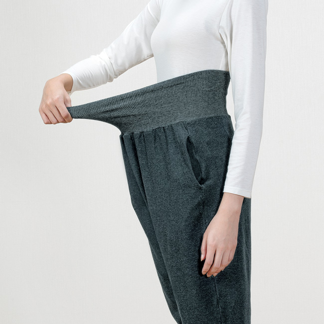 ほっと綿混のパンフリー腹巻スウェットパンツ／男女兼用