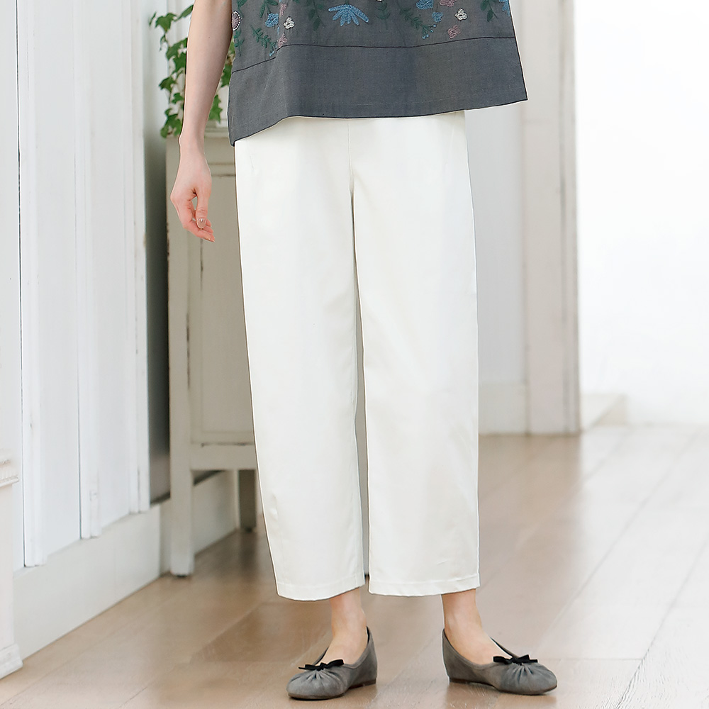 コットンストレッチ･コクーンパンツ