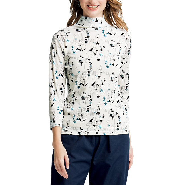 コットンガーゼプリントプルオーバー