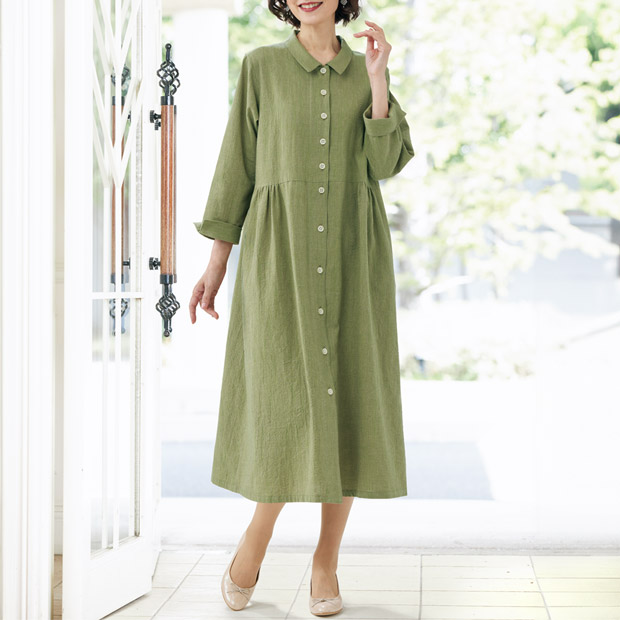 遠州織りコートワンピース