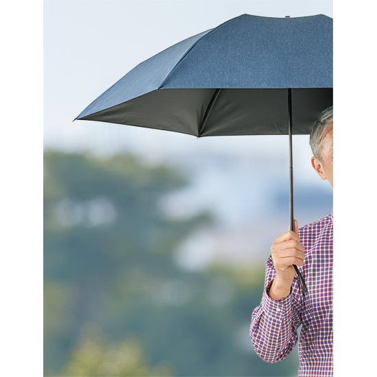 折りたたみ･サマーシールドの晴雨兼用傘／メンズ