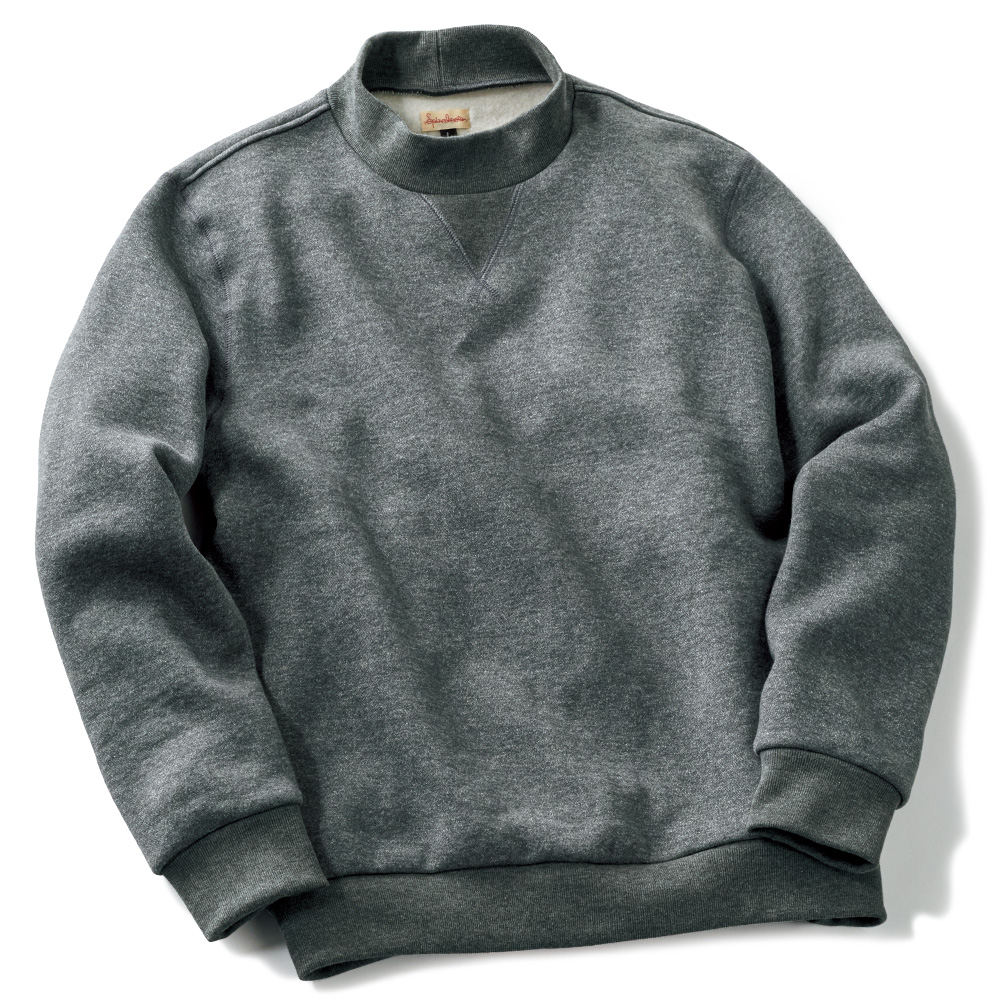 度詰めアズマ裏毛･モックネックトレーナー