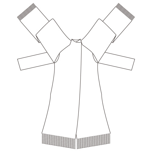 ノルウィージャンウールのブランケットコート