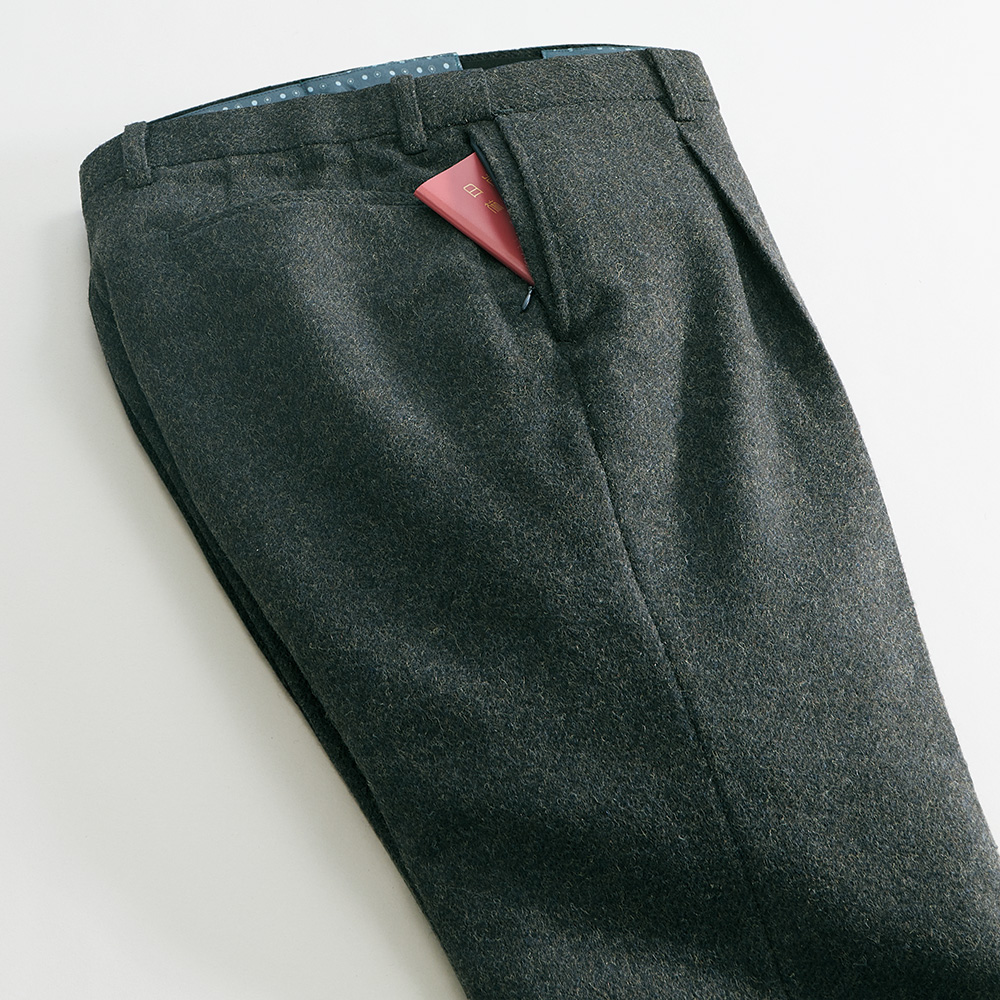 匠の技ウール混ビーバースラックス