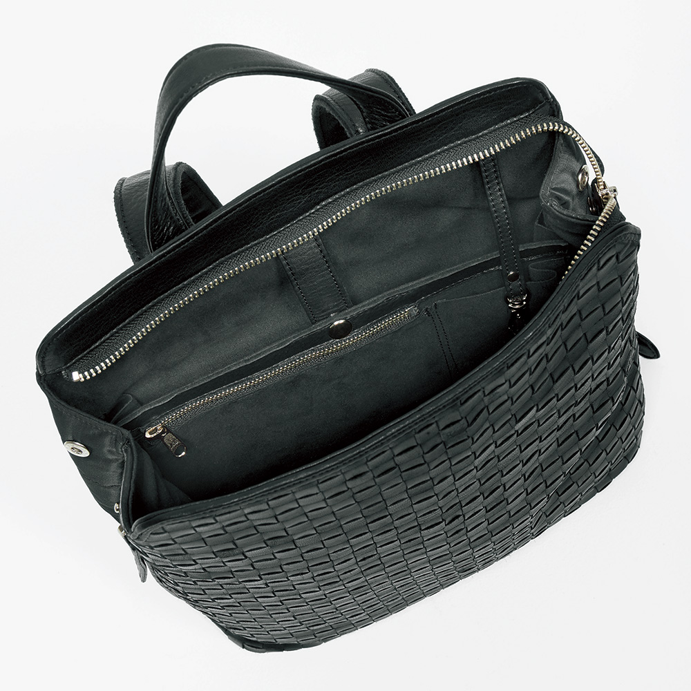 ポニー革メッシュのリュック