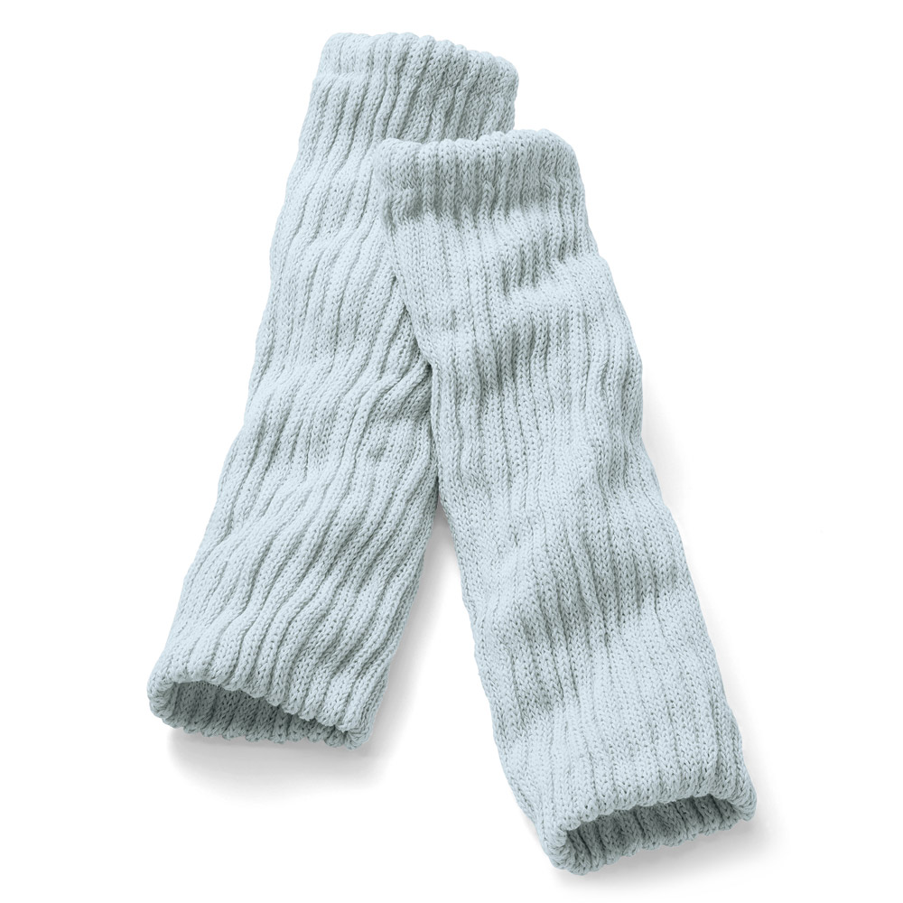 シルク混の二重レッグウォーマー／2足組