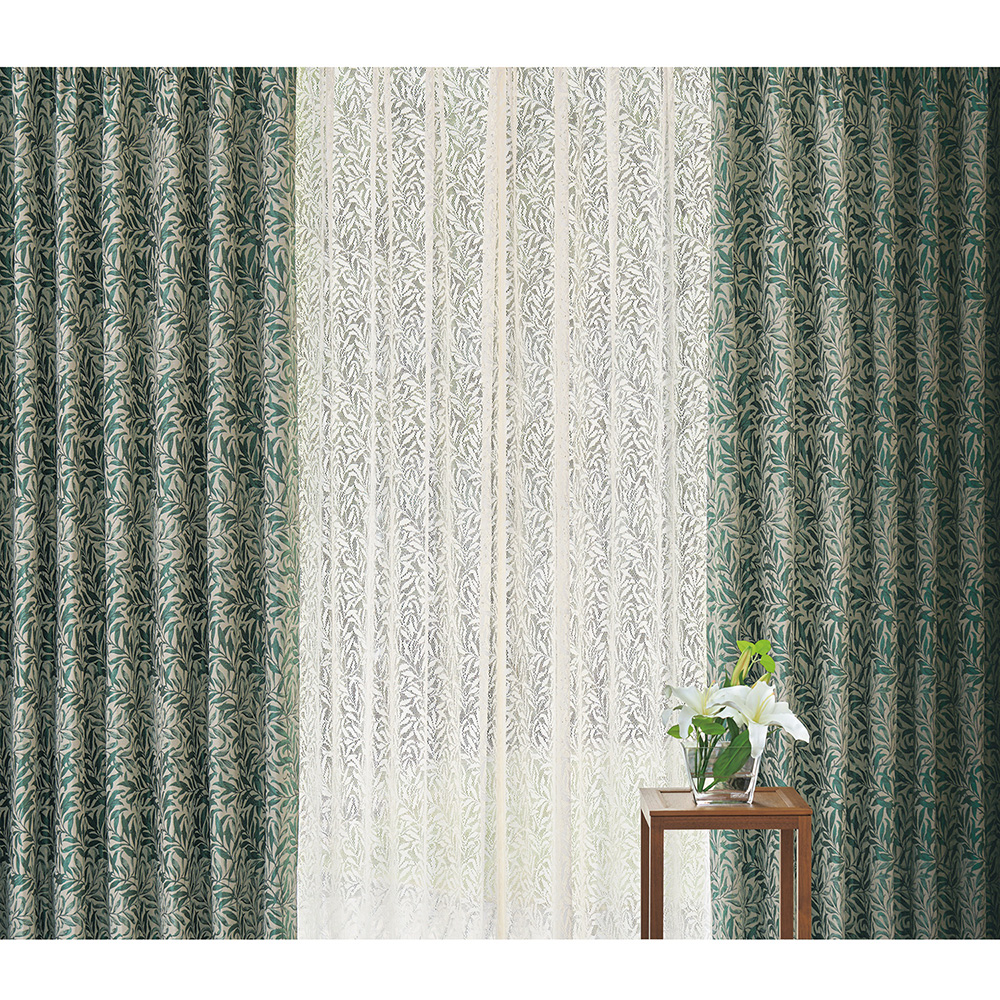 2級遮光ドレープカーテン2枚組／ウィローボウ