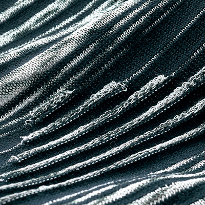 引き返し柄･七分袖プルオーバー