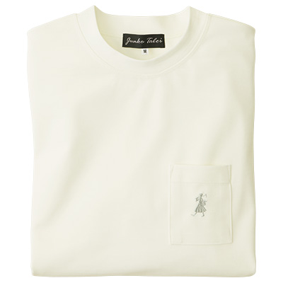麻調クロス半袖Tシャツ