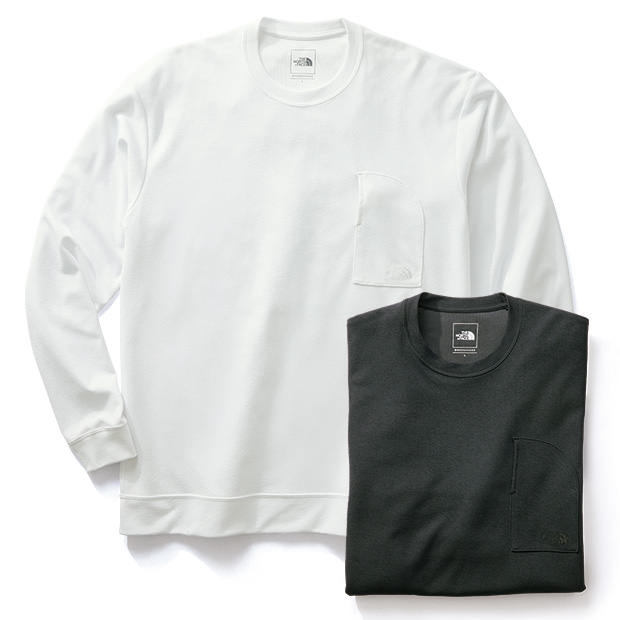 ロングスリーブクレープウェーブティー／2色セット