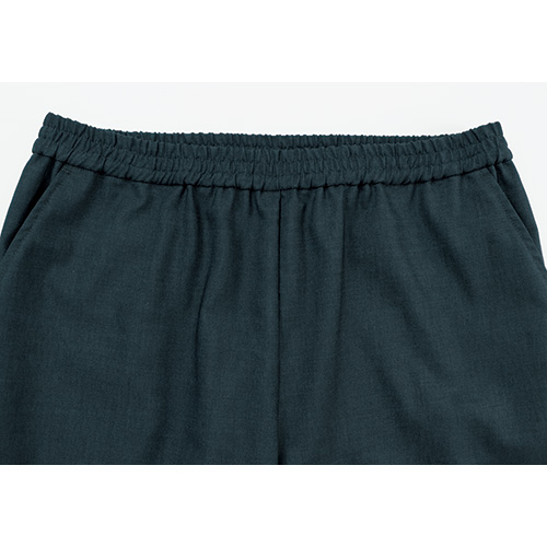 麻混ストレッチストレートパンツ