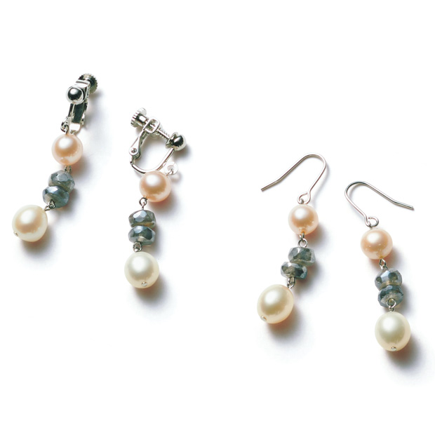 天然石イヤリング／ピアス
