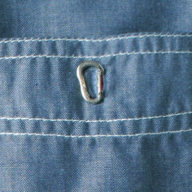 先染めシャンブレー半袖シャツ