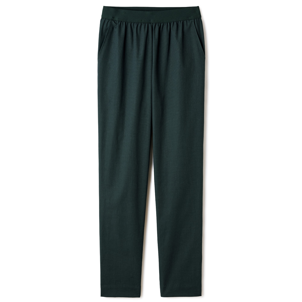 コットンリネン混ストレッチパンツ