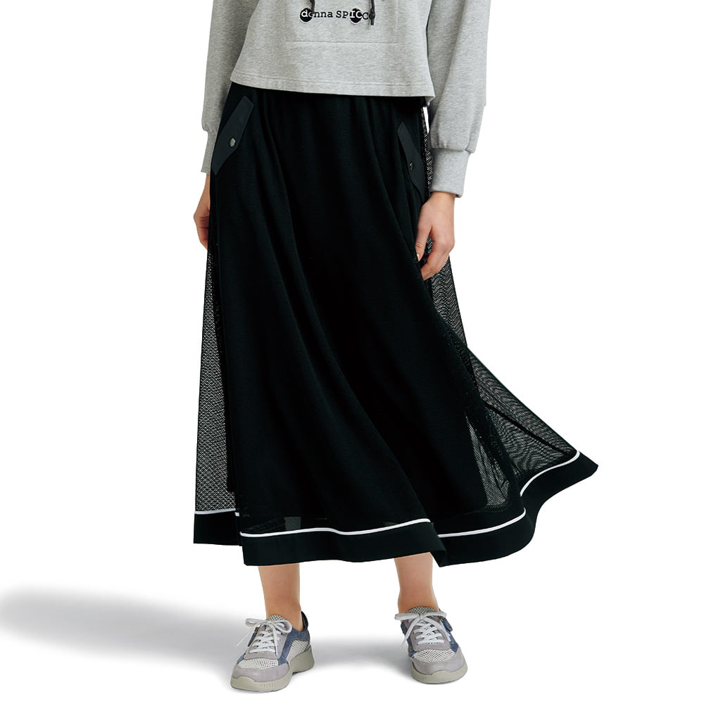 メッシュフレアースカート
