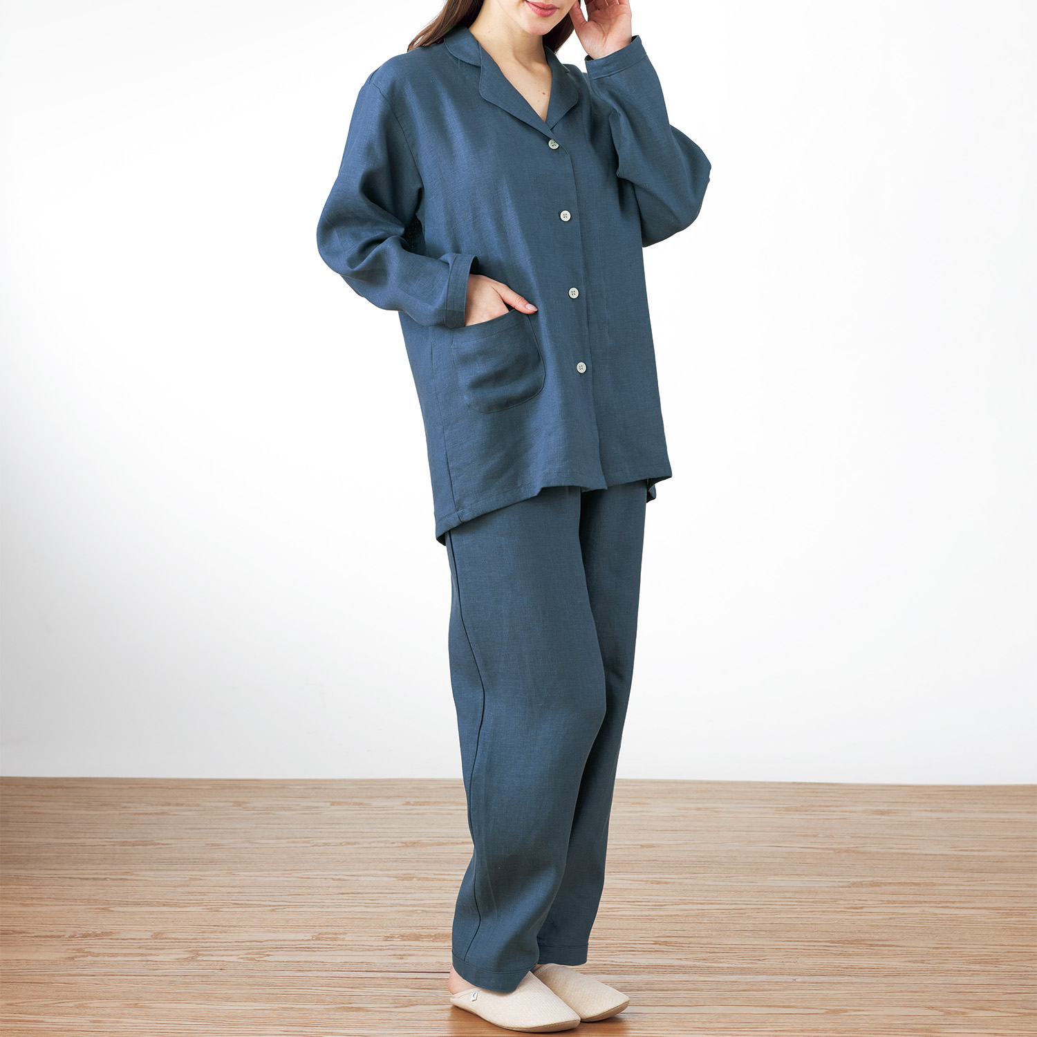 リネン＆ベーシック リネンのパジャマ／婦人用 | ライトアップオンラインストア