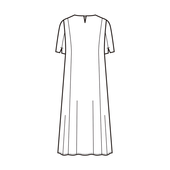 コットンシルクプリントワンピース