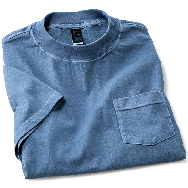 米綿ミッドネック半袖Tシャツ