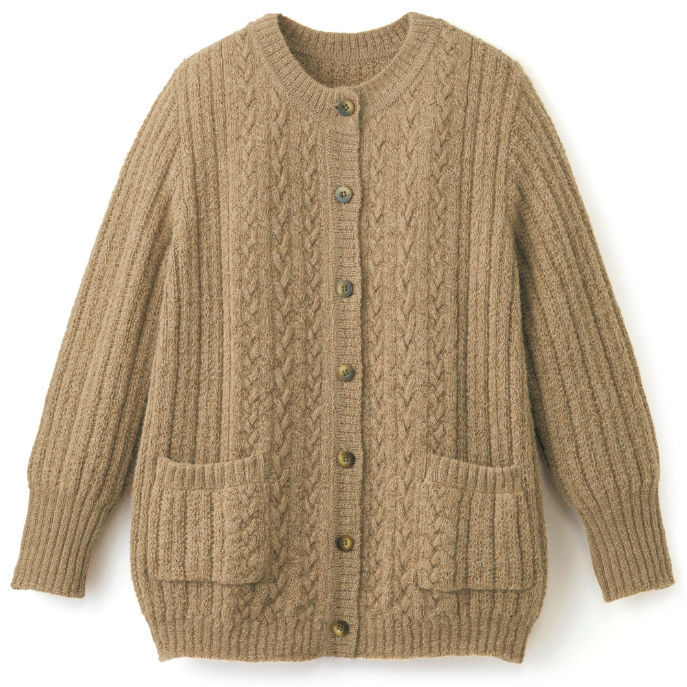 ファインアルパカカーディガン