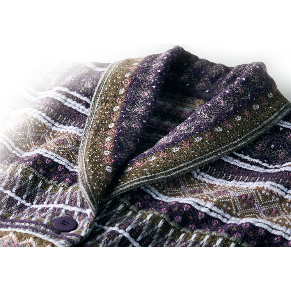 フェアアイル模様のニットジャケット