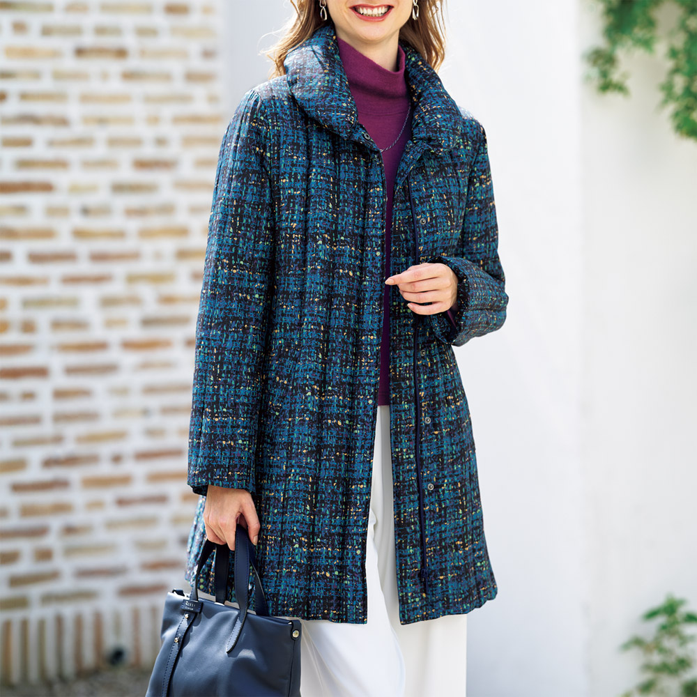 シルクプリントダウンコート