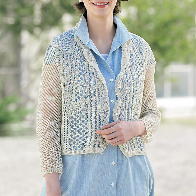 レース編みカーディガン