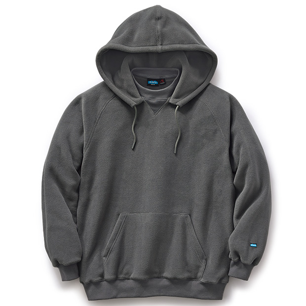 後付けフードのポーラテックパーカ