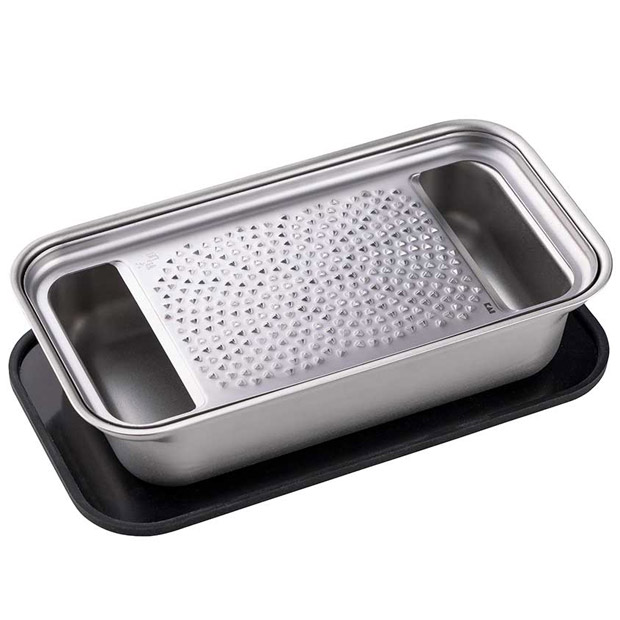 オールステンレスおろし器 極目立て（受け皿付き）