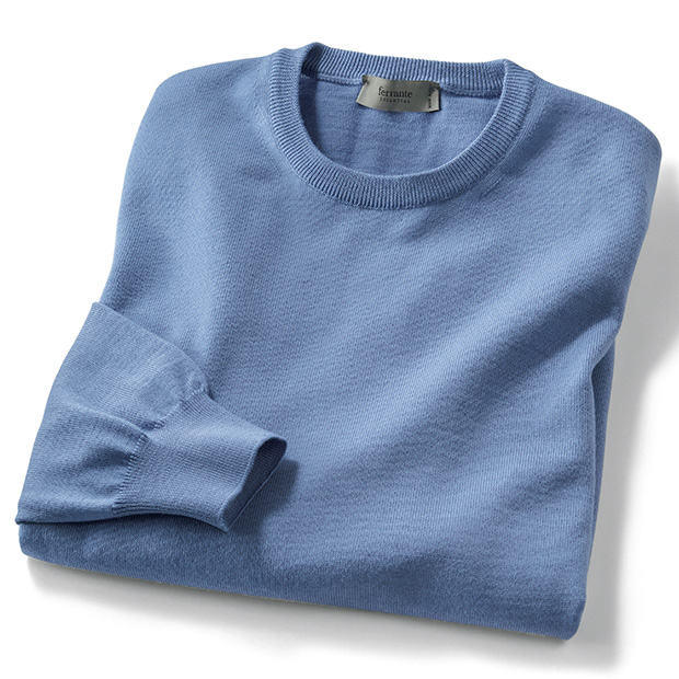 12ゲージ・メリノウールクルーネックセーター