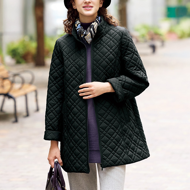 ウォッシャブルウールチュニック丈セーター