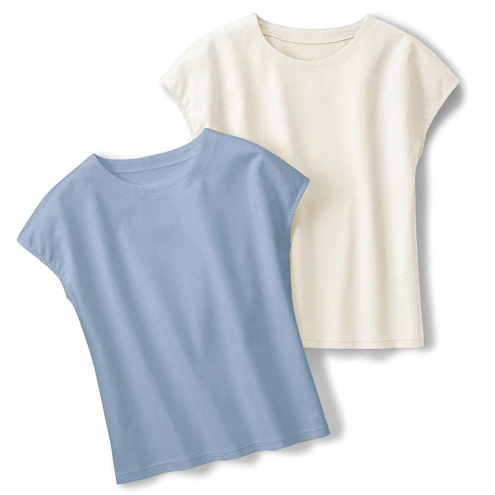 スーピマコットン･シンプルTシャツ