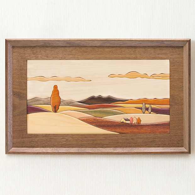 寄木絵「北海道風景画」