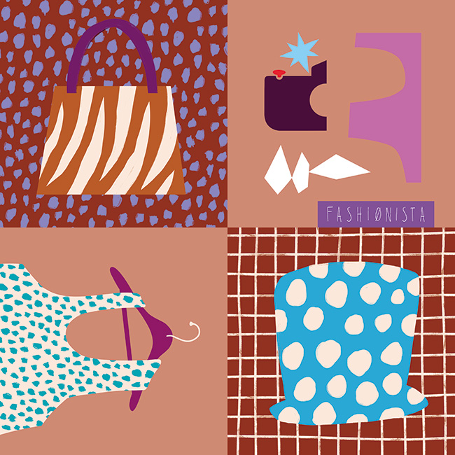 リング付きミニスカーフ／ファッショニスタ