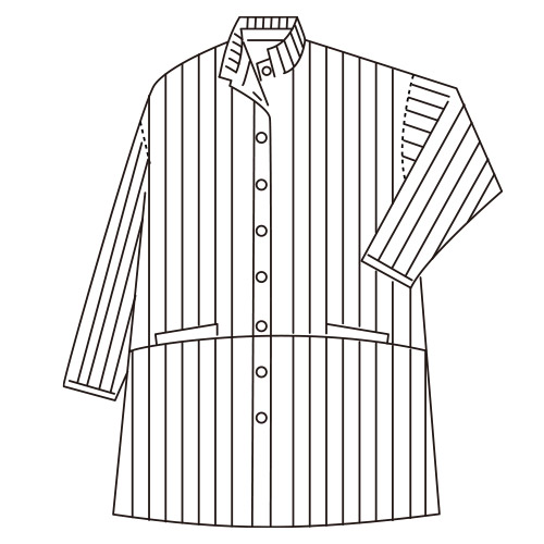 スタンド襟ロングジャケットブラウス