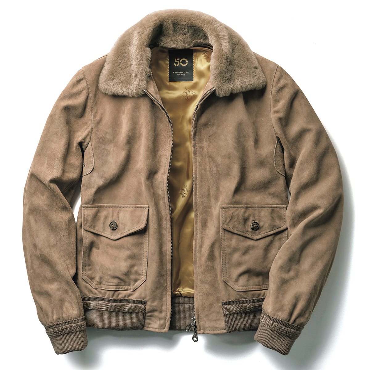 チンクアンタ　CINQUANTA ムートン　ジャケット ビームスF CINQUANTA 50／チンクアンタB-3ムートンジャケット 46