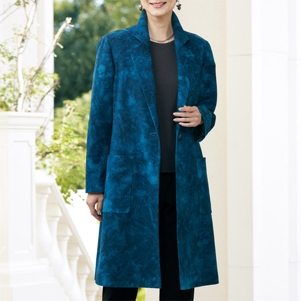 天然藍染･ロングジャケット