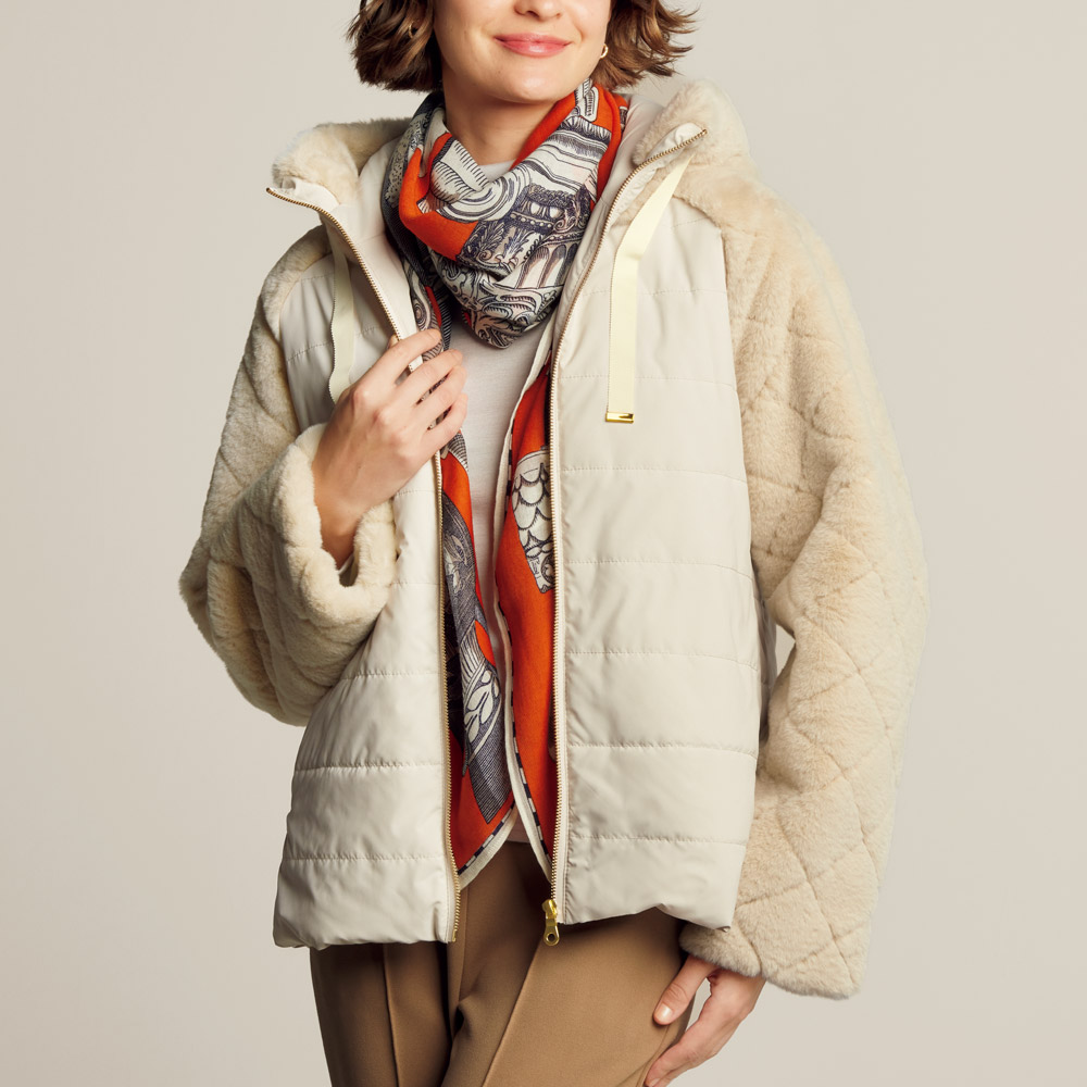 ファー使い中わたコート