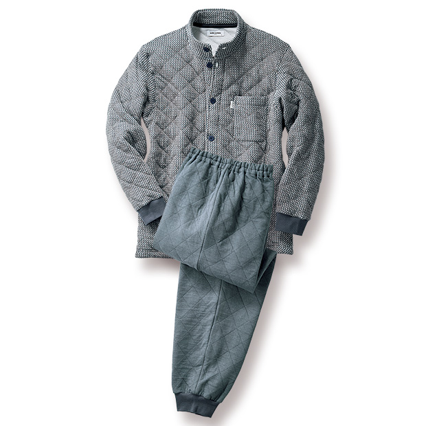 キルティングハイネックニットパジャマ