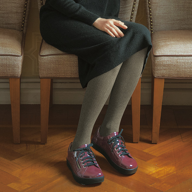 ヘリンボーンジャカードタイツ