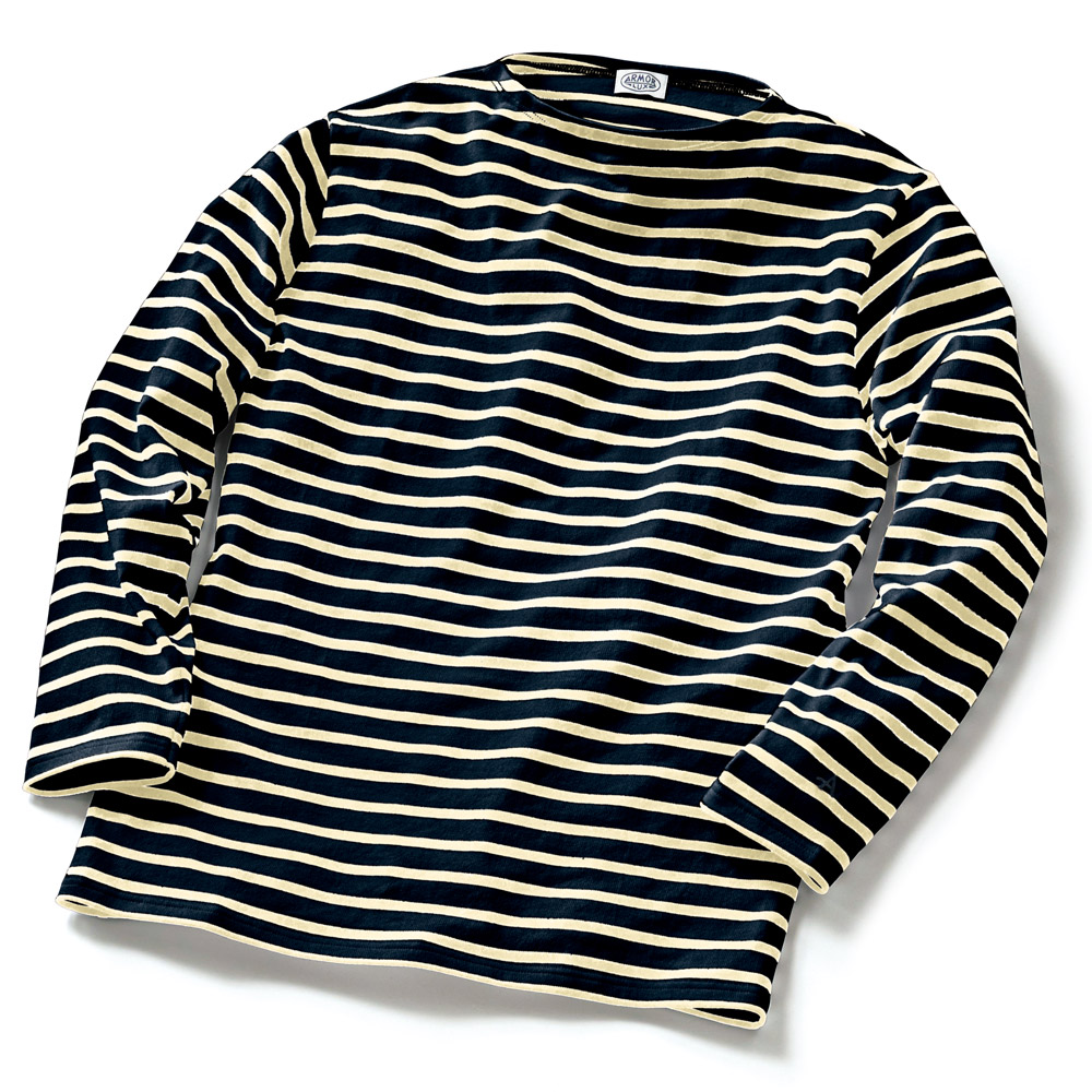 ボーダー長袖ブルトンシャツ