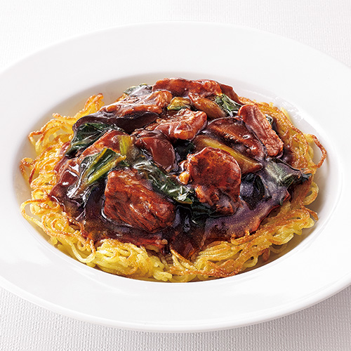 牛バラ肉と青梗菜あん