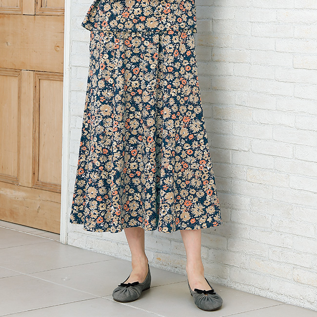 ギャザーデザインバレエシューズ