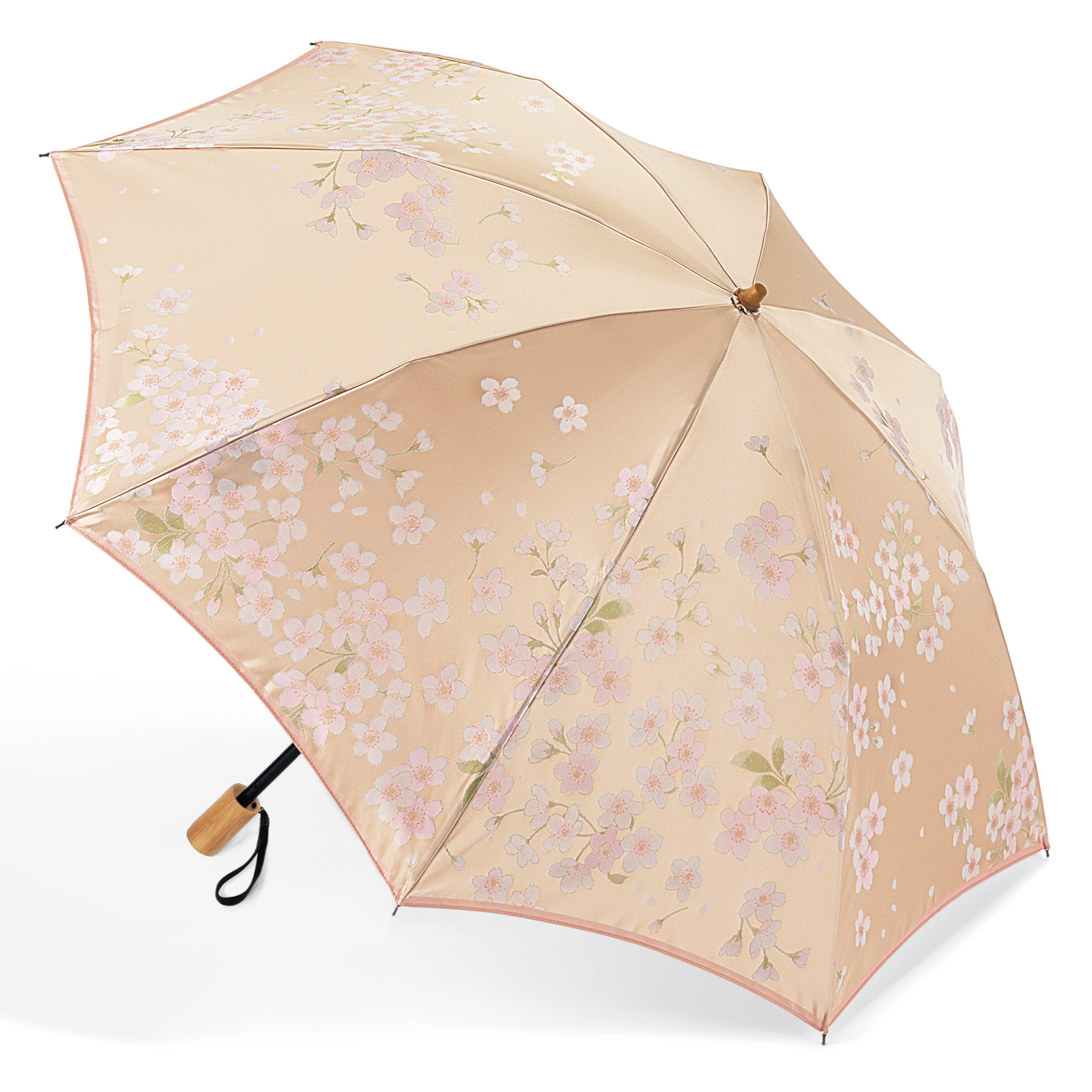 甲州織の折りたたみ晴雨兼用傘／桜