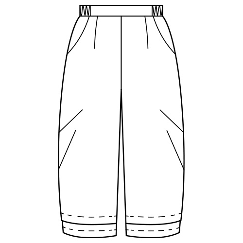 ウール･カシミヤ混ゆったりパンツ